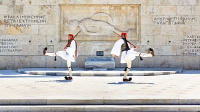 The changing of the guard on Syntagma (Constitution) Square.