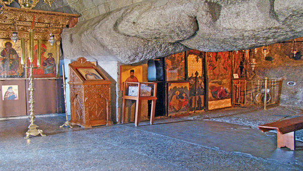 The Cave of the Apocalypse on Patmos, where St. John the Apostle was said to have written his Gospel and the Book of Revelations. The Cave of the Apocalypse on Patmos, where St. John the Apostle was said to have written his Gospel and the Book of Revelations.