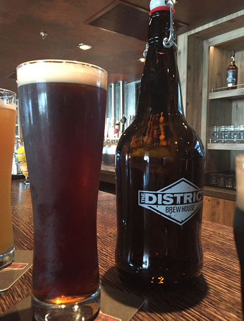 The District Brew House has several craft beer selections.