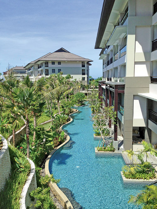 The Pool Pavilion Villa offers direct access to the lagoon pool. The villa also features private soaking tubs and showers outside.