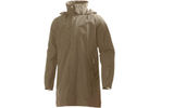 This lightweight, packable (it can fit in a brief case, to be sure) raincoat would both literally and figuratively be a great fit in any man's travel wardrobe. Stylish enough to be worn over a business suit and comfortable enough to work as leisure attire, the Helly Hansen Royan Coat is waterproof, breathable and windproof. The 2.5-ply fabric construction is soft and light and has attributes such as an anti-chafe chin guard, adjustable cuffs, zippered hand pockets, zippered hood in its collar, and one-hand hood adjustments.