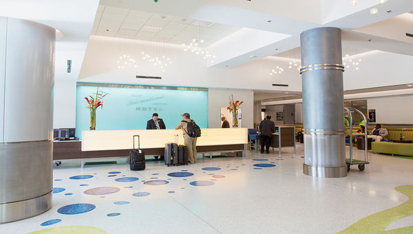 The lobby of the MIA Hotel lobby at Miami Airport. The lobby of the MIA Hotel lobby at Miami Airport.