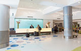 The lobby of the MIA Hotel lobby at Miami Airport.
