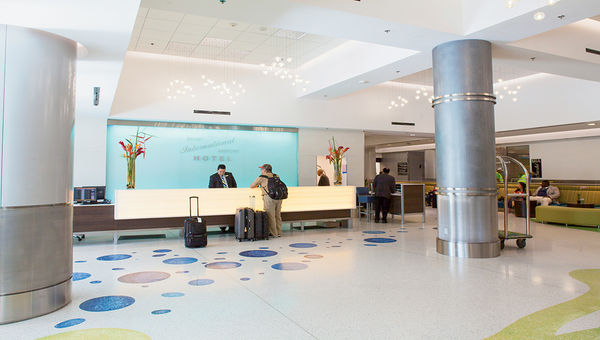 The lobby of the MIA Hotel lobby at Miami Airport. The lobby of the MIA Hotel lobby at Miami Airport.