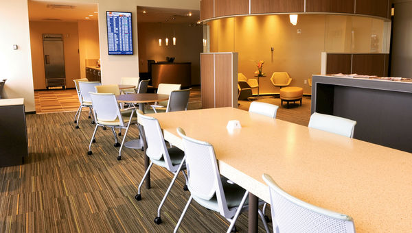 The lounge at Cincinnati-Northern Kentucky Airport, open to any flyer who pays for a $35 day pass. The lounge at Cincinnati-Northern Kentucky Airport, open to any flyer who pays for a $35 day pass.