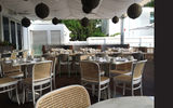The al fresco setup of the Nautilus' Driftwood Room, run by chef Alex Guarnaschelli.
