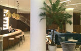 The lobby of the Nautilus takes some design cues from famed Miami architect Morris Lapidus.