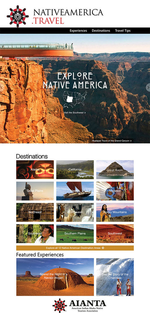 The new nativeamerica.travel website helps consumers and agents develop itineraries. The new nativeamerica.travel website helps consumers and agents develop itineraries.