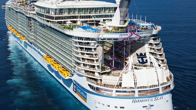 Purple stainless steel slides will plunge off the lip of Deck 16.