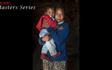 A mother and child in Namche Bazaar in the Himalayas.