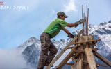 Construction at the Tenzing-Hillary Airport in Lukla in the Himalayas.