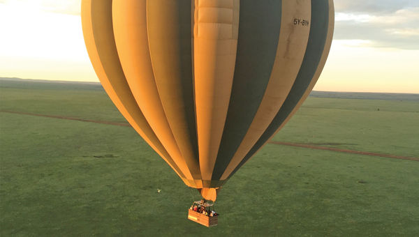 Ballooning over Kenya's Mara Conservancy with Hot Air Safaris.