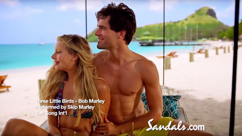 A still from Sandals' new ad.