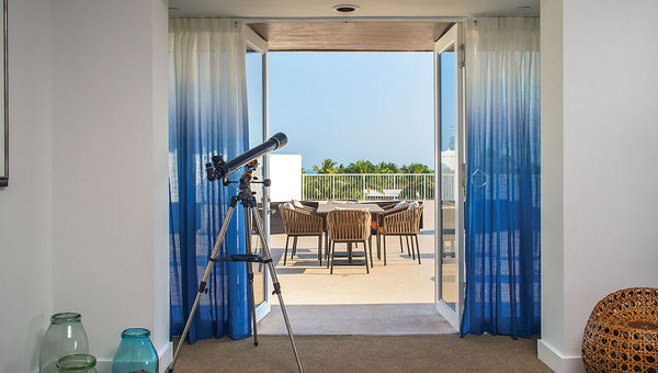 Two new 1,400-square-foot suite penthouses at the Hawks Cay resort feature en suite telescopes for stargazing. Two new 1,400-square-foot suite penthouses at the Hawks Cay resort feature en suite telescopes for stargazing.