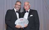 Bruce Shulman of Travel Weekly and Mandy Chomat of Karisma Hotels & Resorts.