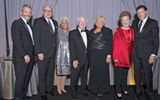 Flanked by Bruce Shulman, left, and Arnie Weissmann of Travel Weekly are Lifetime Achievement Award winners John Noel (2007), Susan Tanzman (2015), Brian Stack (2015), Kathy Sudeikis (2005) and Valerie Wilson (2012).