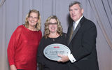 Deirdre Copjec and Laura Roth of Sabre with Travel Weekly's Bob Sullivan.