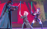 During Disney Cruise Line's first Star Wars Day at Sea aboard the Disney Fantasy, passengers -- many decked out in impressive and realistic Star Wars costumes -- took part in trivia challengers, deck parties, special menus and meet-and-greets, among other activities. Pictured here, is ''Jedi Training: Trials of The Temple,'' where kids learn the ways of the Jedi and put their skills to the test in a final battle with the Sith Lord, Darth Vader.