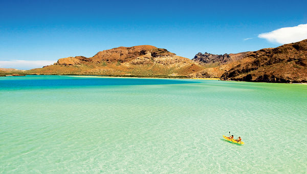Kayaking in Playa la Balandra in La Paz. Kayaking in Playa la Balandra in La Paz.