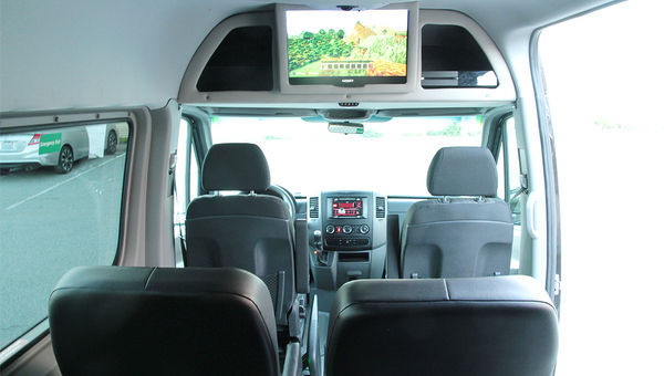 The interior of a Bandago van.