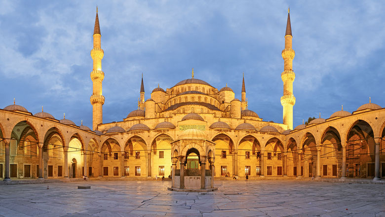 The Blue Mosque, a top tourist attraction in Istanbul.