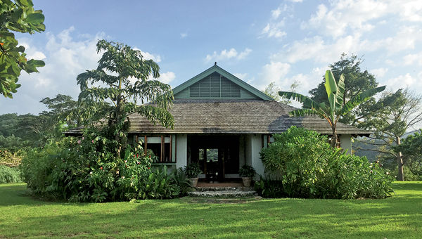 A cottage at Pantrepant, a former sugar plantation that now is home to an organic farm.