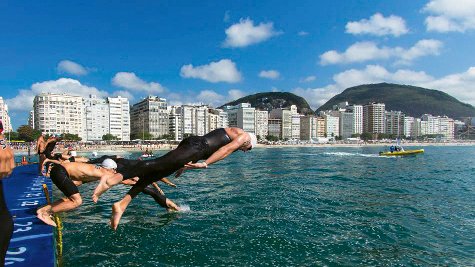 An Olympics swimming test event will take place on Rio de Janeiro's Copacabana Beach in April.