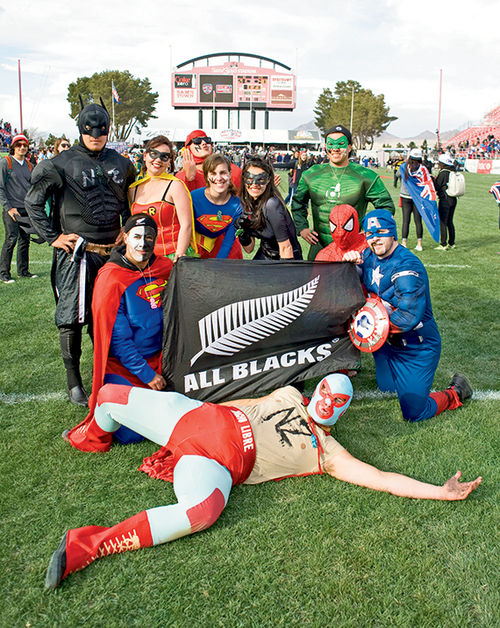 Fans at the tournament often dress in team colors or in Halloween-style costumes.