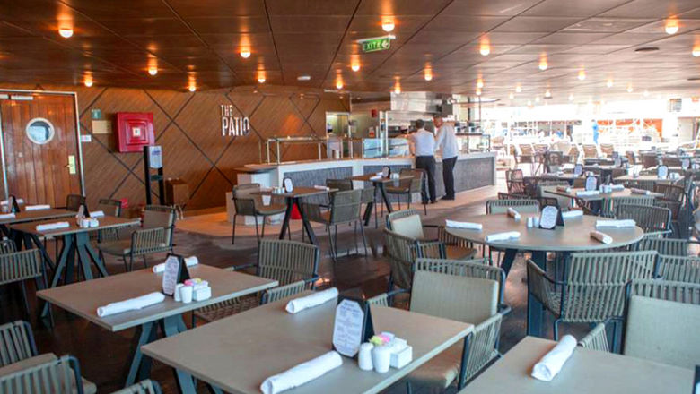 The Pool Grill was renamed the Patio on the refurbished Azamara Journey.