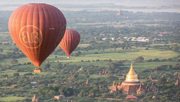 Balloons Over Bagan offers rides above the temples and stupas of the ancient Myanmar kingdom.