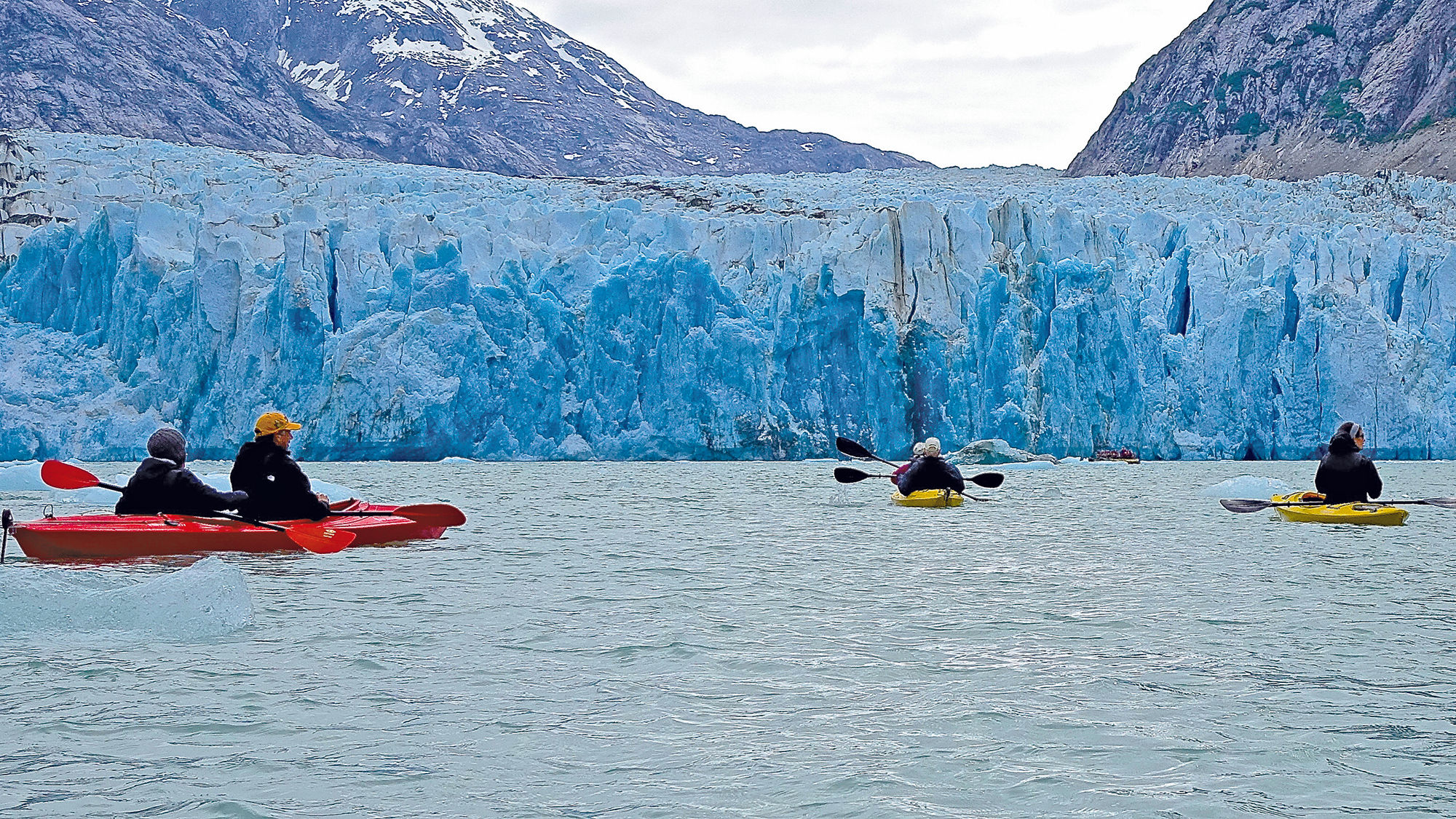 The Safari Explorer enables guests to kayak near Dawes Glacier.