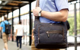 This stylish, yet functional laptop bag features a comfortable, cross-body silhouette and a unique protection system for your device that encases it in a layer of high-density foam while suspending it in a u-shaped cradle, thus creating space between your laptop and the bottom of the bag or sleeve. The Brenthaven Collins Courier Bag, which accommodates laptops up to 13 inches, has a soft chambray exterior, vegan leather trim, quilted tablet and laptop pockets, front organization pocket and quick-access phone pocket.