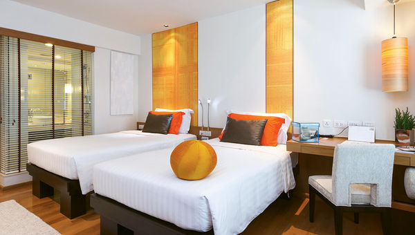 One of the deluxe twin rooms at the DusitD2 Chiang Mai in Thailand. One of the deluxe twin rooms at the DusitD2 Chiang Mai in Thailand.