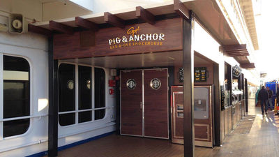 Guy's Pig & Anchor is open on sea days on the Carnival Magic.