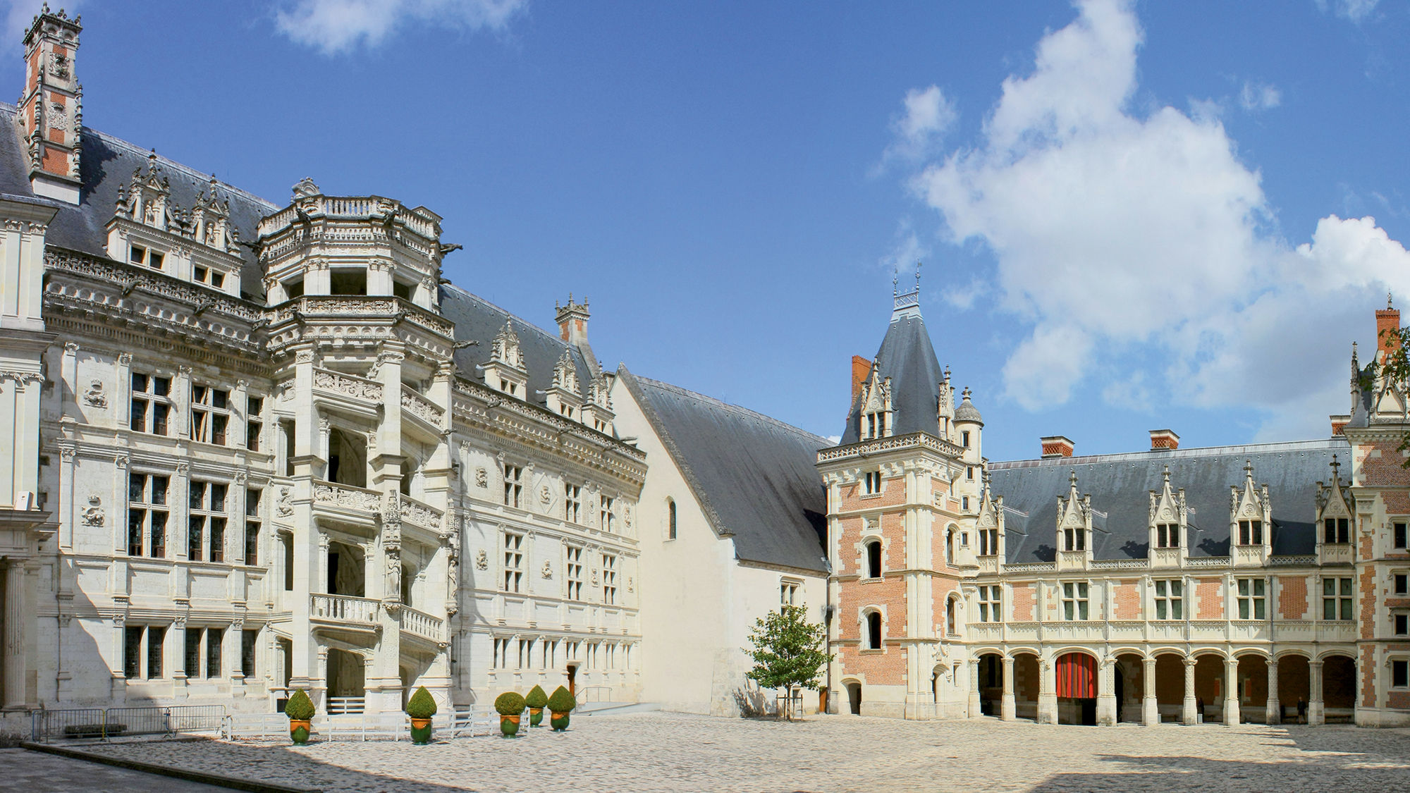 The Chateau de Blois, whose architecture spans the Middle Ages to the Renaissance.