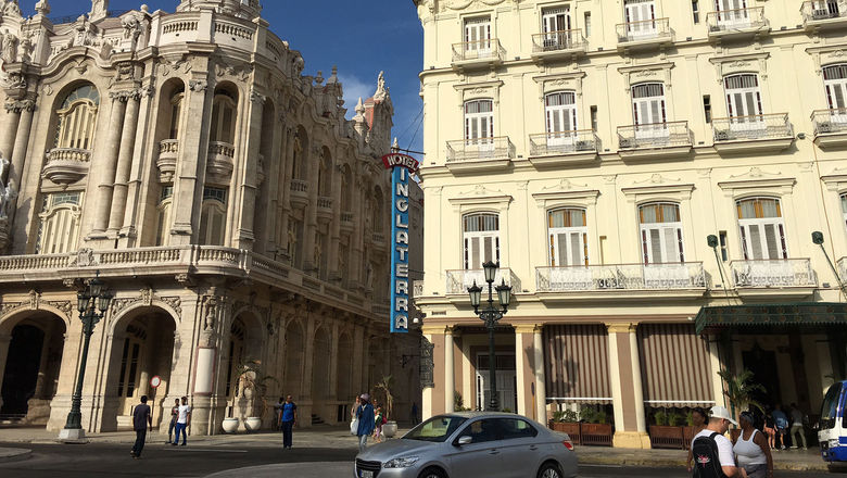 Havana’s Hotel Inglaterra is slated to join Starwood’s Luxury Collection. Donald Trump is threatening to reverse normalization of relations if elected.