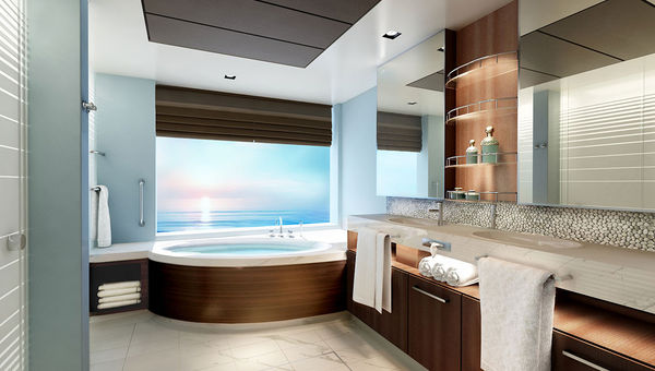 A bathroom in a Concierge suite. A bathroom in a Concierge suite.