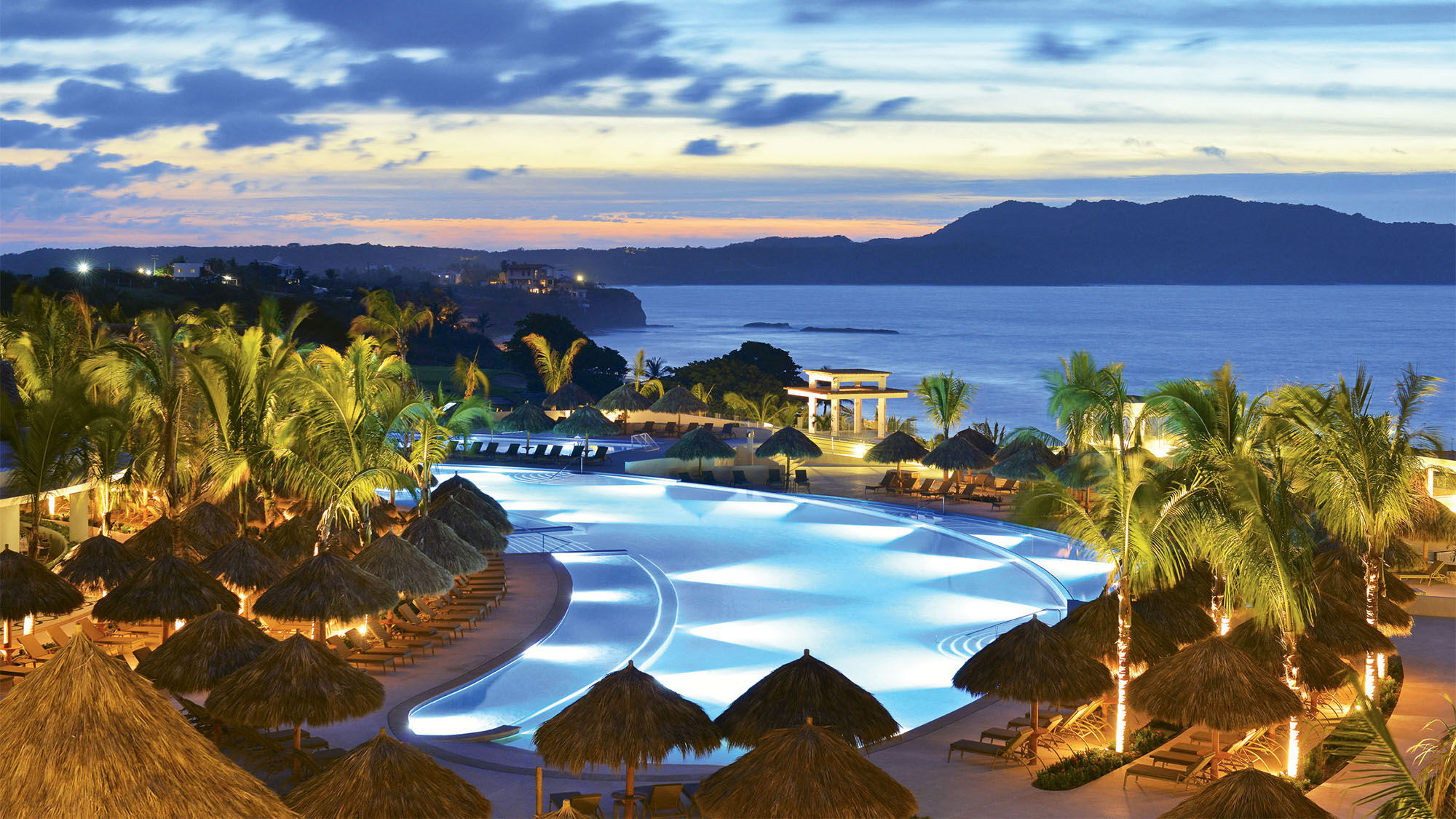 The comma-shaped pool at the Iberostar Playa Mita, an all-inclusive resort on the Riviera Nayarit.