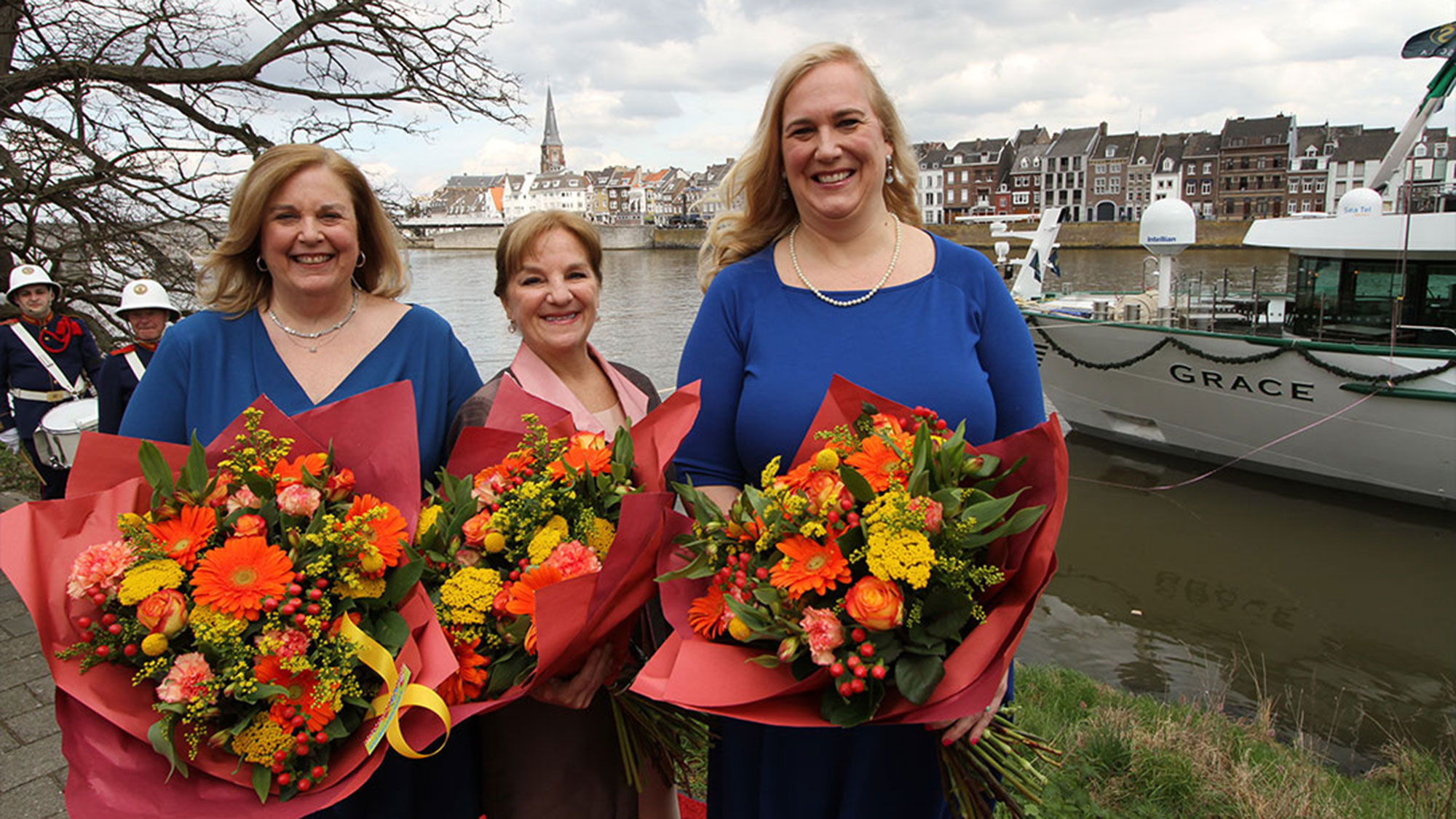 The Grace godmothers were, from left, Katharine Bonner, Rebecca Sellet and Michelle Lavrado.