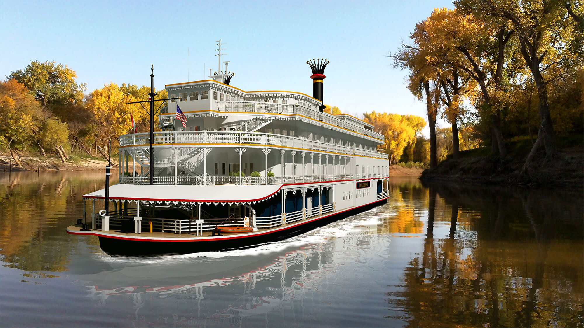 The Louisiane will have a U.S. crew of 64 and will embark on its inaugural cruise on Aug. 22.