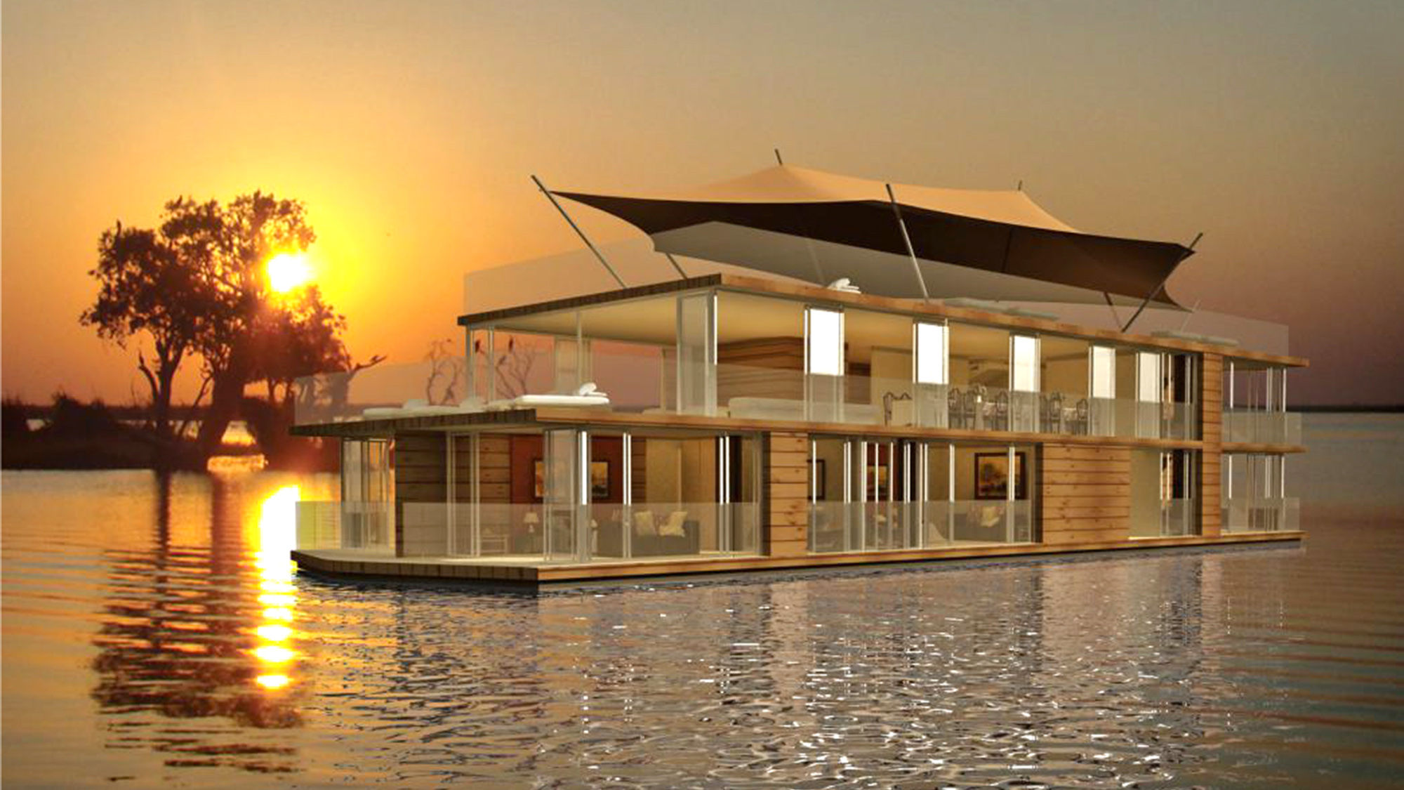 A rendering of CroisiEurope's forthcoming river cruise ship in Africa.