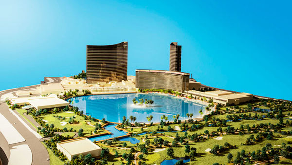 Wynn Paradise Park will include a 26-acre lake with a beach, and a 1,500-room hotel. Wynn Paradise Park will include a 26-acre lake with a beach, and a 1,500-room hotel.