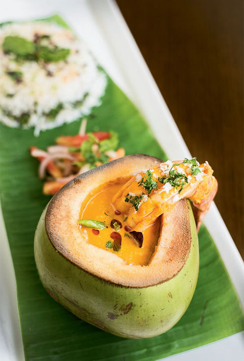 Goan prawn curry is one of the dishes offered at the Grand Hyatt Goa inspired by the local cuisine and ingredients. Goan prawn curry is one of the dishes offered at the Grand Hyatt Goa inspired by the local cuisine and ingredients.