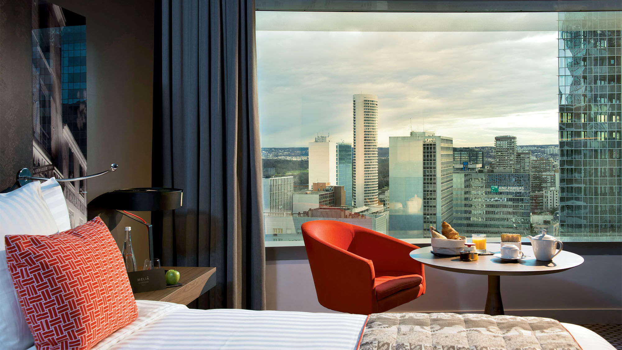 A premium room at the Melia Paris La Defense, just west of the city.