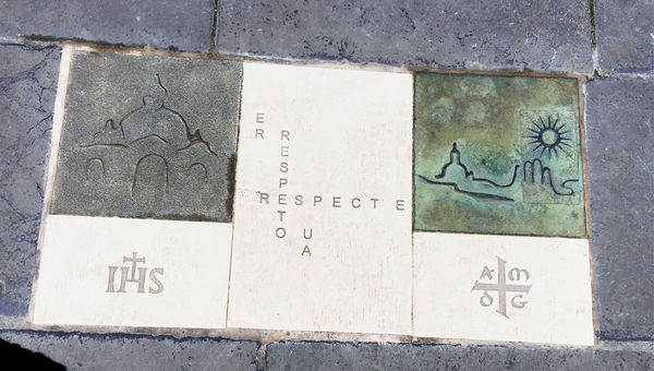 The marker at the start of the Ignatian Way, which runs from Loyola in Basque country to Manresa in Catalonia. The marker at the start of the Ignatian Way, which runs from Loyola in Basque country to Manresa in Catalonia.