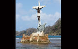 Another Black Christ statue, in the waters off Portobelo.