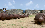 San Jeronimo cannons left behind by would-be plunderers.