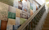 At the American Trade Hotel in Panama City's Casco Viejo neighborhood, a staircase is decorated with reproductions of graffiti that lined the building's walls before it was renovated. The property opened as a hotel in 2013.