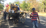 The procession had about 20 wagons.