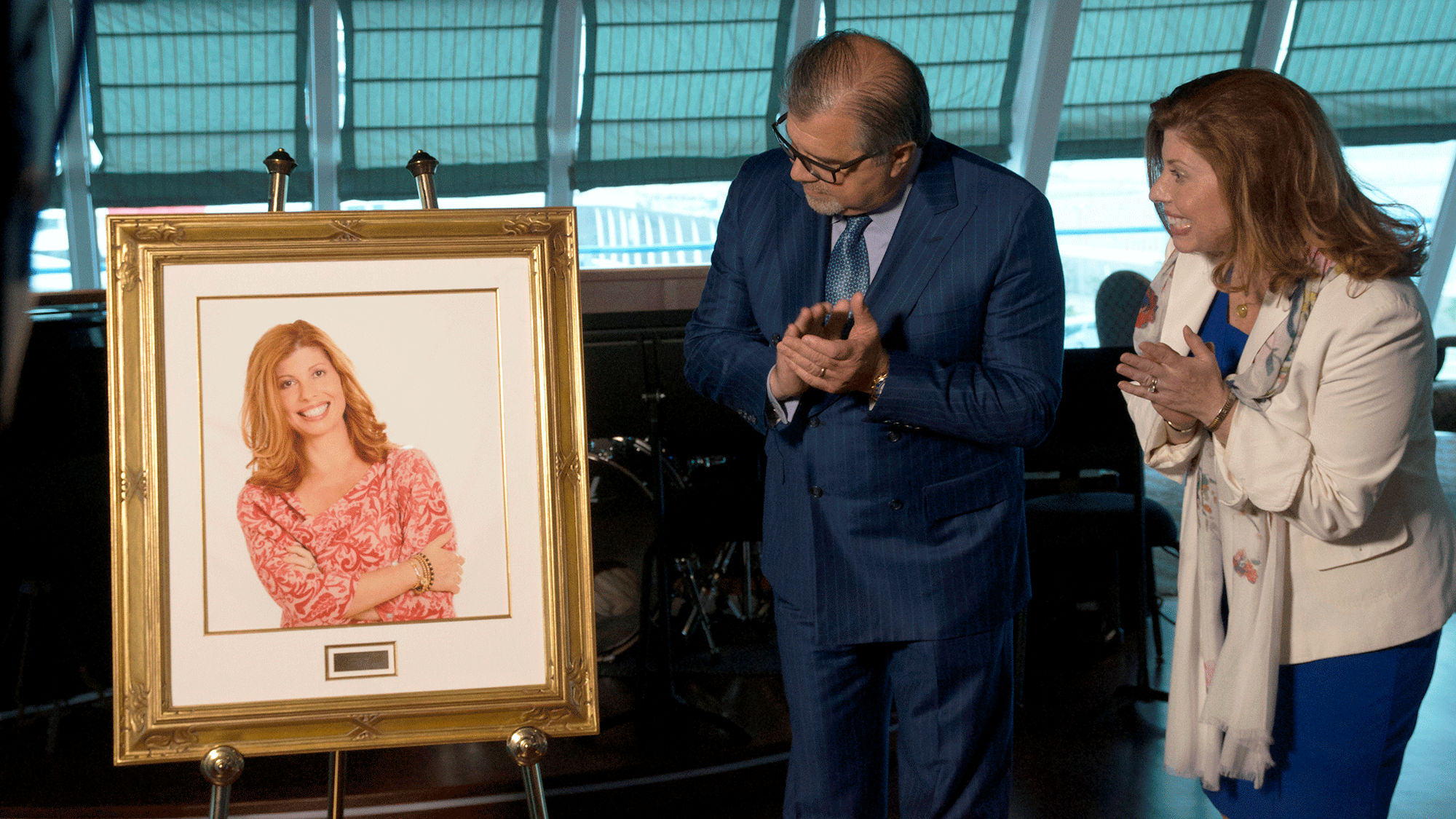 Frank Del Rio, CEO of Norwegian Cruise Line Holdings, with Sirena godmother Claudine Pepin prior to the ship’s christening.